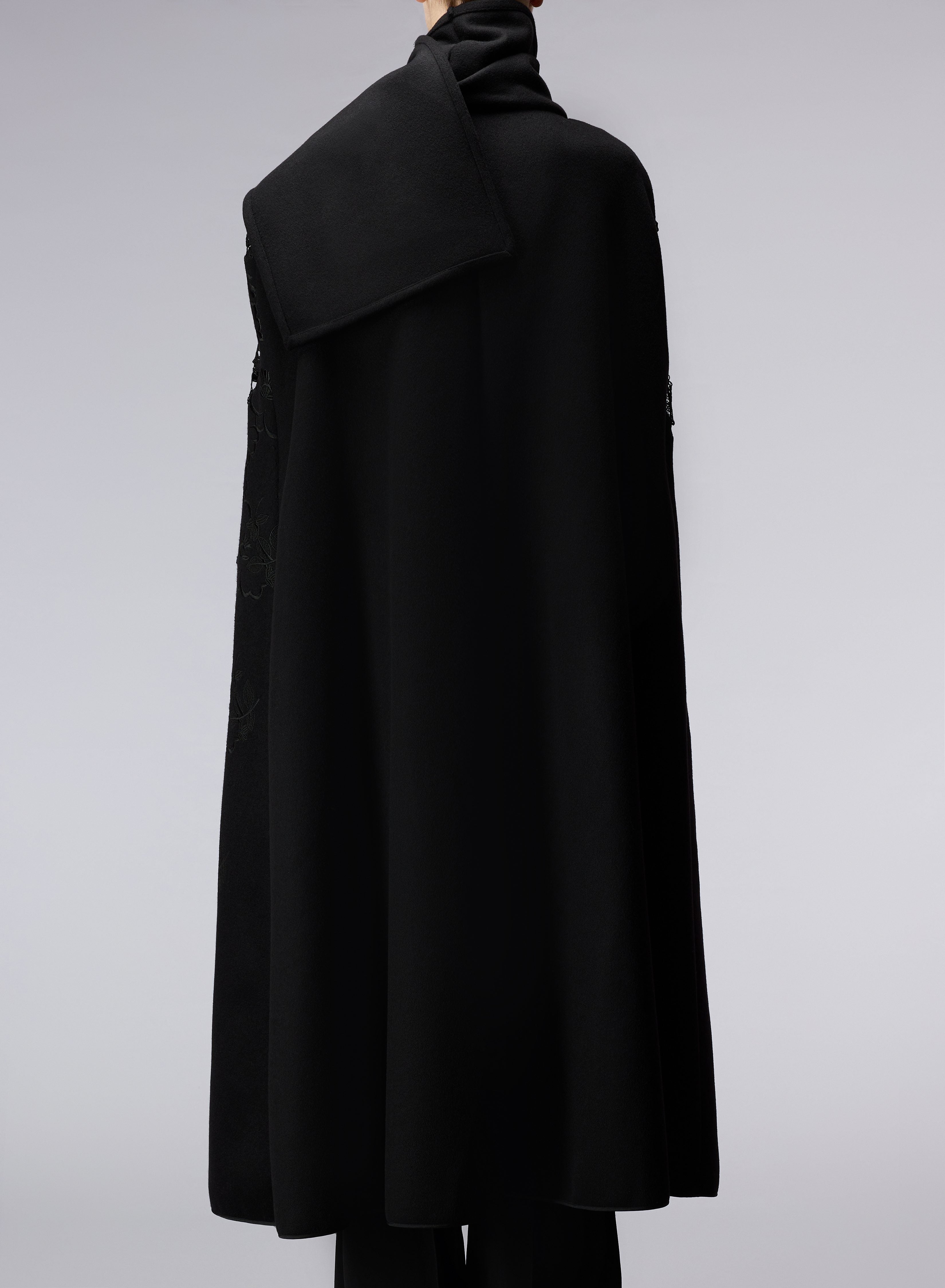 Floral Embroidered Wool Cape – Elie Saab US